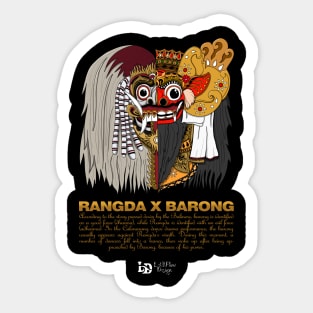 Rangda x Barong Balinese Sticker